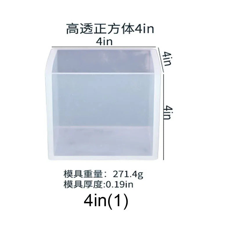 Epoxy Resin Mold Transparent Cube Silicone Mold Dried Flower Jewelry Tools