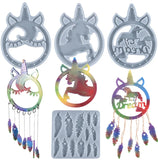 DIY Epoxy Resin Mold Unicorn Pendant Wind Chime Silicone Mold