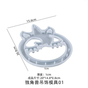 DIY Epoxy Resin Mold Unicorn Pendant Wind Chime Silicone Mold