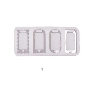 DIY Epoxy Resin Mold Square Keychain Tag Pendant Molds