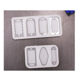DIY Epoxy Resin Mold Square Keychain Tag Pendant Molds