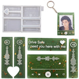 Epoxy Resin Music Player Voice Couple Love Keychain Silicone Mold