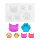 Epoxy Resin Silicone Mold 3D Moon Stars Cat Face Cat Paw for DIY Jewelry Art