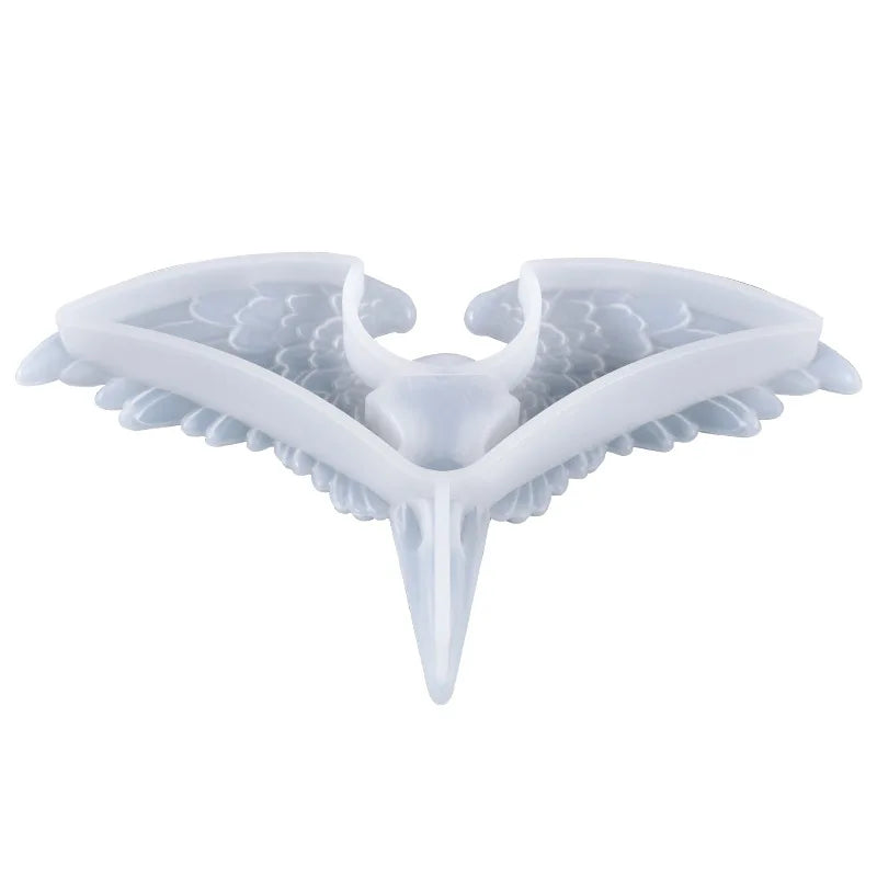 Epoxy Resin Silicone Mold Crow Skull Pendant Jewelry Making