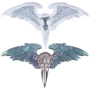Epoxy Resin Silicone Mold Crow Skull Pendant Jewelry Making