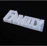 DIY Family Word Crystal Epoxy Mold English Home Decoration Silicone Resin Mold