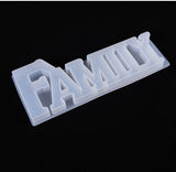 DIY Family Word Crystal Epoxy Mold English Home Decoration Silicone Resin Mold