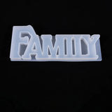 DIY Family Word Crystal Epoxy Mold English Home Decoration Silicone Resin Mold