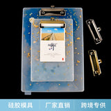 Transparent Silicone Clip Folder Board Casting Mold for Epoxy Resin Craft DIY