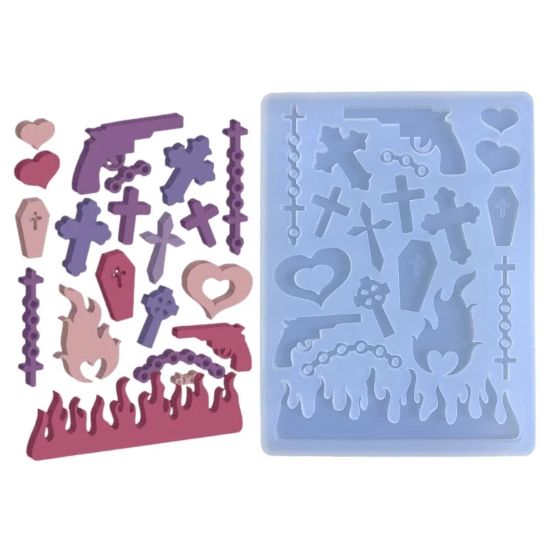 Heart Letter Star Quicksand Silicone Epoxy Mold for Crafts