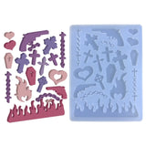 Heart Letter Star Quicksand Silicone Epoxy Mold for Crafts