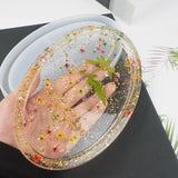 Silicone Fish Scale Oval Fruit Tray Resin Mold for DIY Jewelry Storage