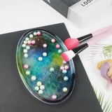 Silicone Fish Scale Oval Fruit Tray Resin Mold for DIY Jewelry Storage