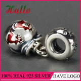 DIY Silver Charm Bracelet 925 Bead Christmas Jewelry Winter Gift