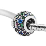 Sterling Silver Pave Beads for Charms Bracelets