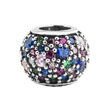 Sterling Silver Pave Beads for Charms Bracelets