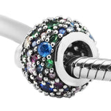 Sterling Silver Pave Beads for Charms Bracelets