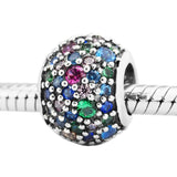 Sterling Silver Pave Beads for Charms Bracelets