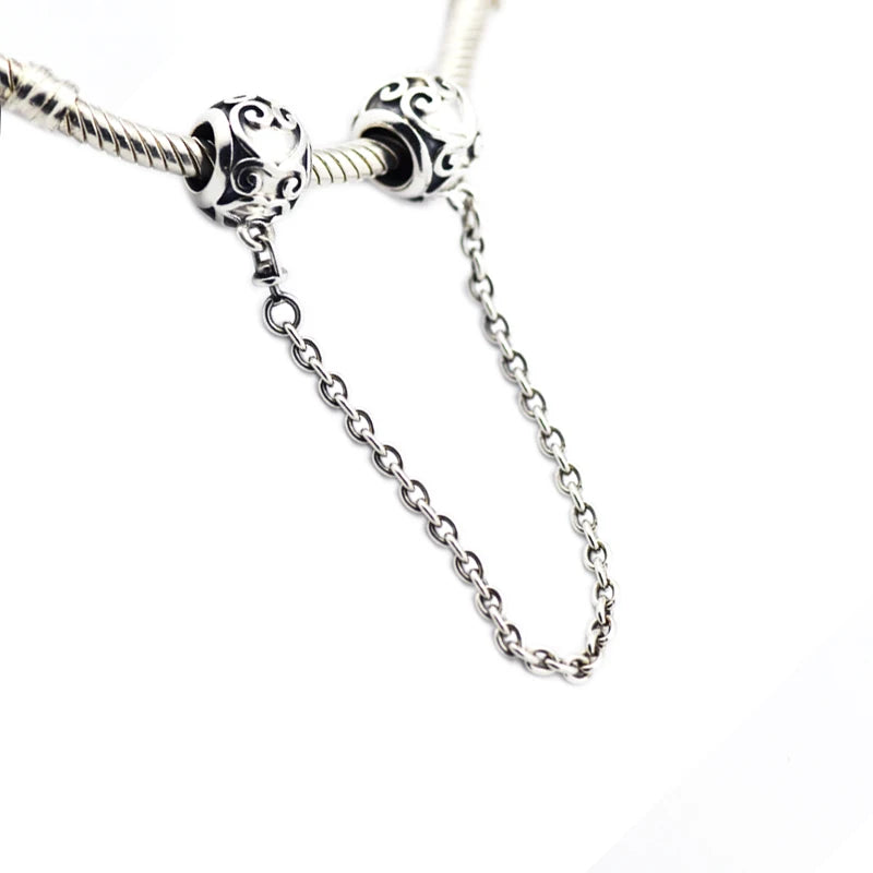 Enchanted Heart Safety Chain Beads for Bracelets