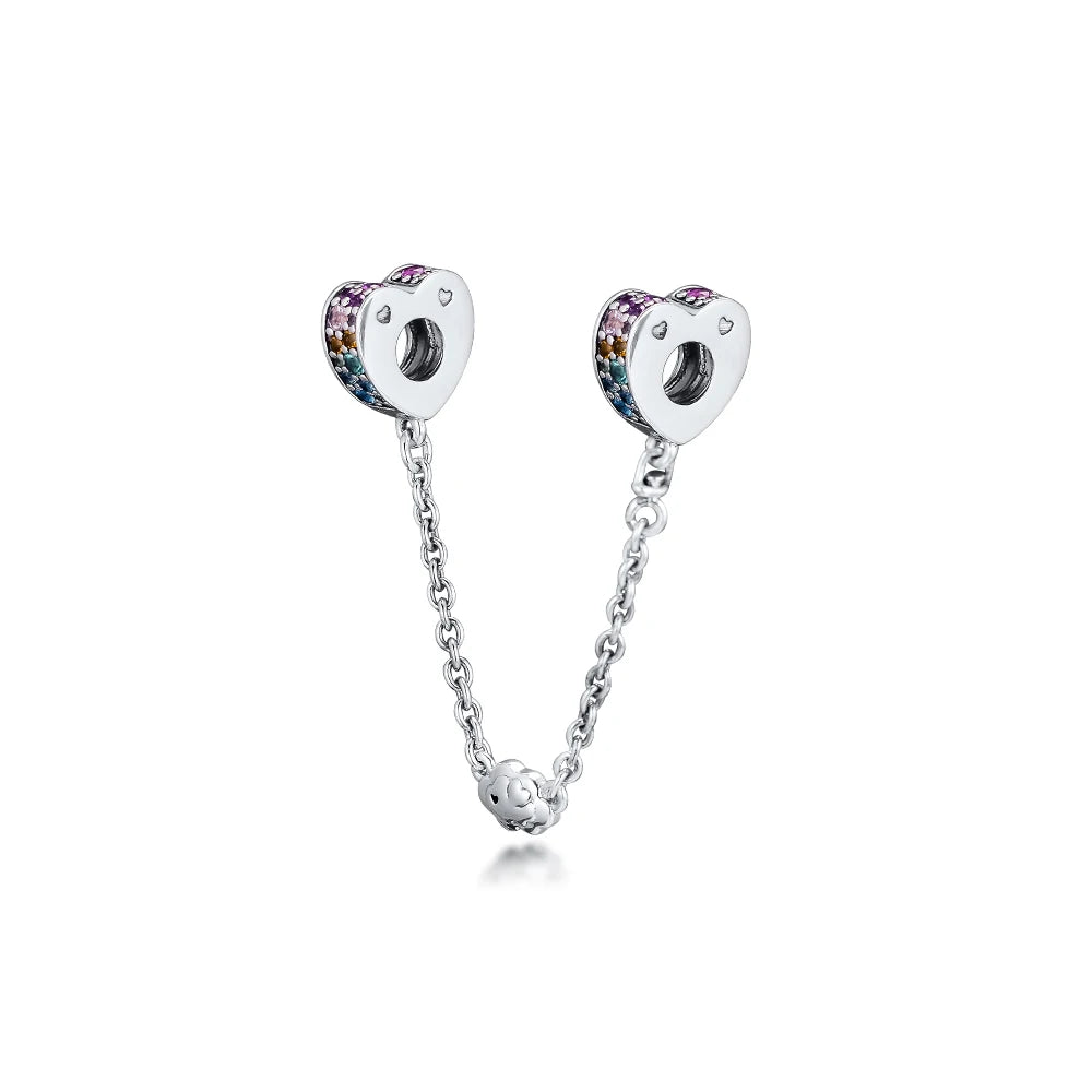 Multi-Colored Arcs of Love Safety Chain Beads for Bracelets