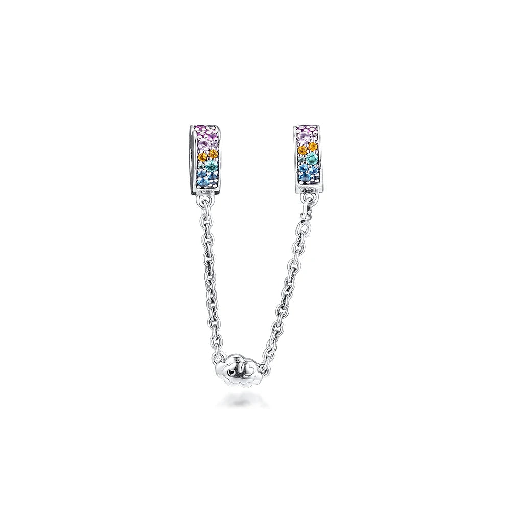 Multi-Colored Arcs of Love Safety Chain Beads for Bracelets