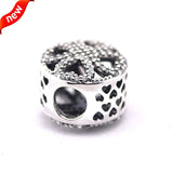 Petals of Love Charms with CZ 925 Sterling Silver Beads