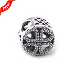 Petals of Love Charms with CZ 925 Sterling Silver Beads