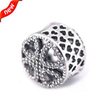 Petals of Love Charms with CZ 925 Sterling Silver Beads
