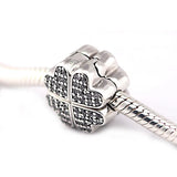 Petals of Love Clip Charms with CZ 925 Sterling Silver Beads