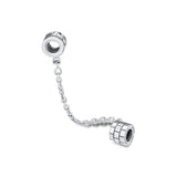 DIY Abstract Safety Chain Beads 925 Sterling Silver Jewelry