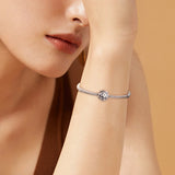Abstract Spacer Beads for Charms Bracelets 925 Sterling Silver Jewelry