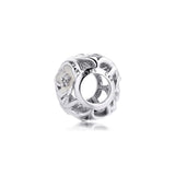 Abstract Spacer Beads for Charms Bracelets 925 Sterling Silver Jewelry