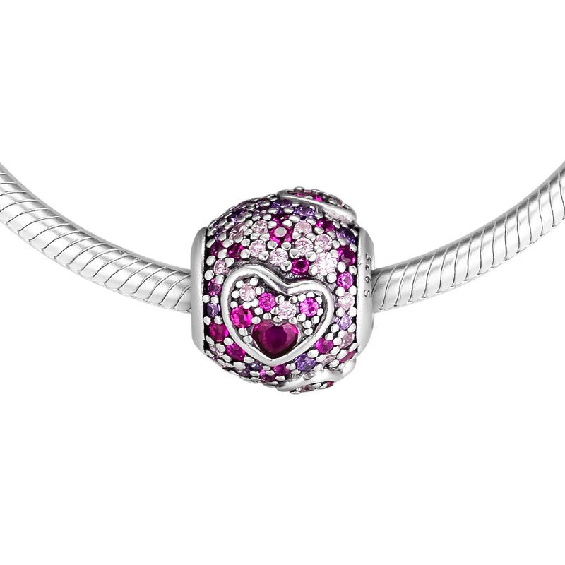 Asymmetric Hearts of Love Beads for Charms Bracelets