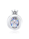 Sparkling Crown O Beads 925 Sterling Silver Charms Bracelets DIY Fits