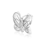 100% 925 Sterling Silver Decorative Butterfly Beads for Charms Bracelets