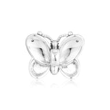 100% 925 Sterling Silver Decorative Butterfly Beads for Charms Bracelets