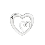 925 Sterling Silver Infinite Hearts Beads for Charms Bracelets