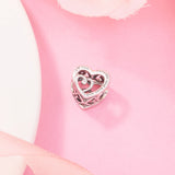 925 Sterling Silver Infinite Hearts Beads for Charms Bracelets