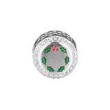 Sterling Silver DIY Feliz Navidad Bead Charms Bracelets Fits