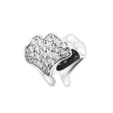 Gingko Leaf Sparkling Beads 925 Sterling Silver Charms Bracelet DIY Fits