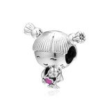 Pigtails Beads 925 Sterling Silver Charms Bracelet DIY Kit