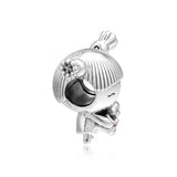 Pigtails Beads 925 Sterling Silver Charms Bracelet DIY Kit