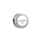 925 Sterling Silver Grandma Beads for Charms Bracelets DIY Fits