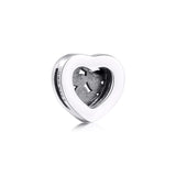 925 Sterling Silver Hearts of Love Clip Beads for Charms Bracelets