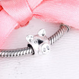 Sterling Silver Pig Beads for Charms Bracelets