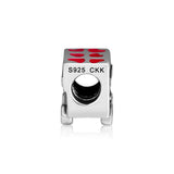 London Bus Beads 925 Sterling Silver Charms Bracelet DIY Fits