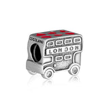London Bus Beads 925 Sterling Silver Charms Bracelet DIY Fits