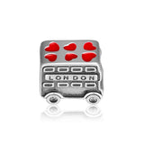 London Bus Beads 925 Sterling Silver Charms Bracelet DIY Fits
