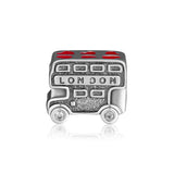 London Bus Beads 925 Sterling Silver Charms Bracelet DIY Fits