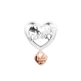 Love You Daughter Heart Beads 925 Sterling Silver Jewelry
